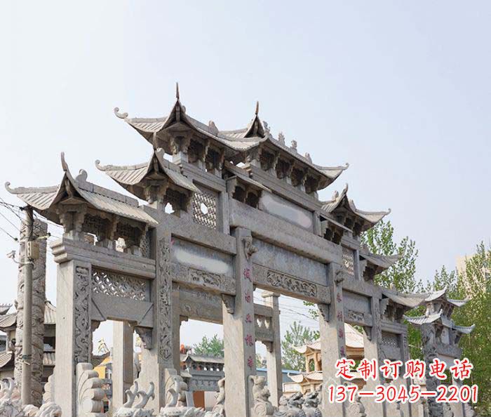 贵州特大型五门石雕牌楼
