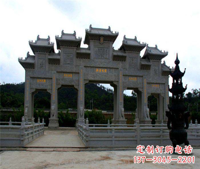贵州精美石雕牌坊雕塑