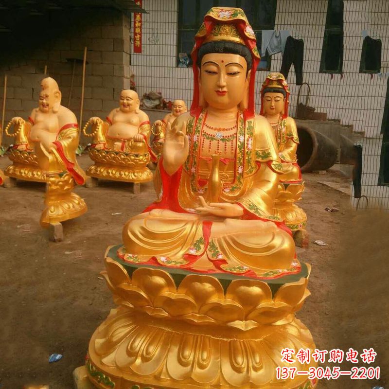 贵州完美体现观音神性的铸铜观音雕塑