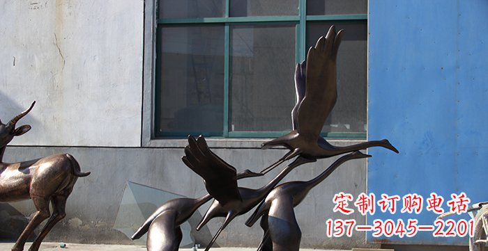 贵州大雁飞翔铸铜雕塑