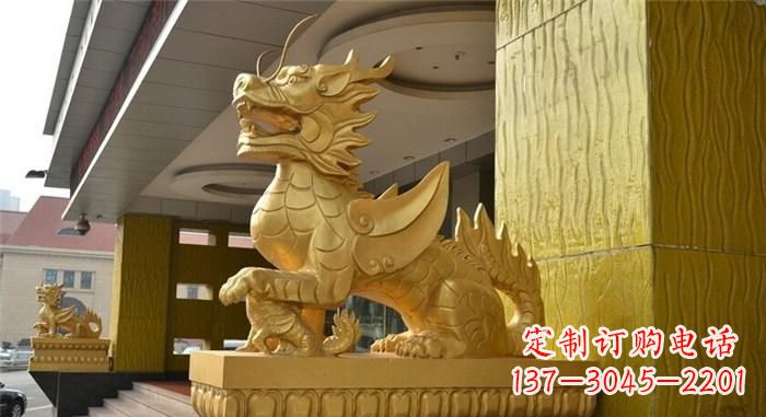 贵州精美麒麟铜雕,展现神秘之美