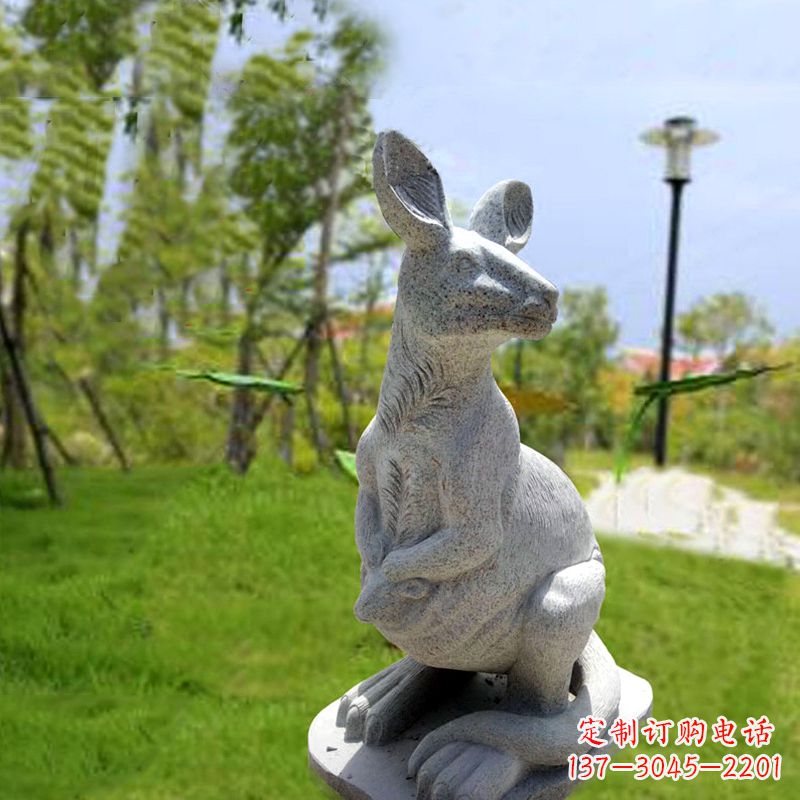 贵州袋鼠园林石雕摆件