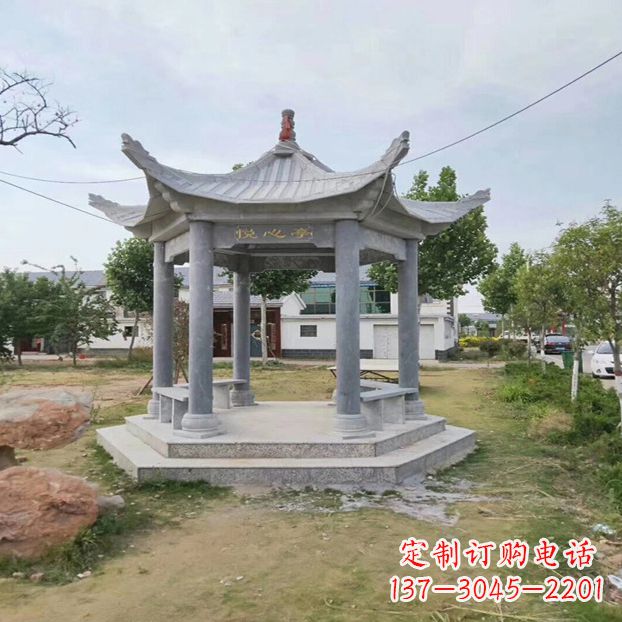贵州中领雕塑 | 六角石凉亭公园雕塑