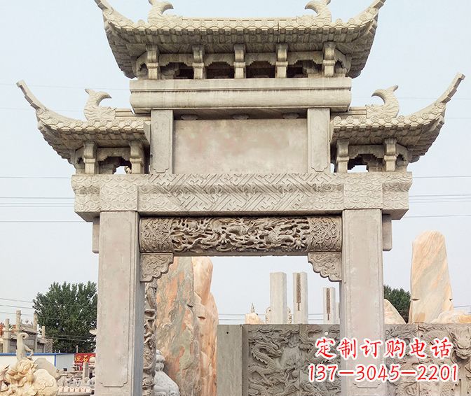 贵州特色大理石牌坊石雕