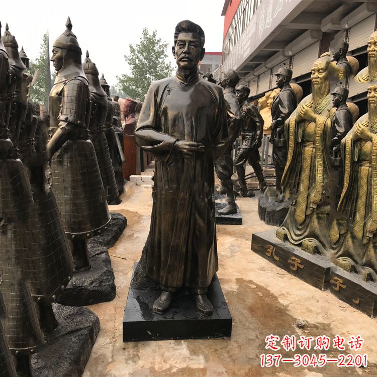 贵州经典人物鲁迅大师仿铜雕塑