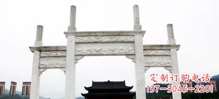 贵州道路大理石牌坊 (3)