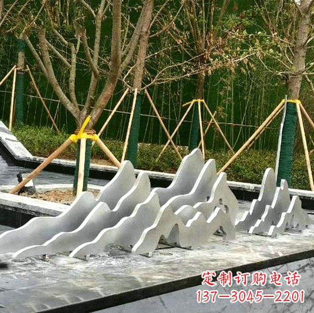 贵州高品质室外不锈钢假山雕塑