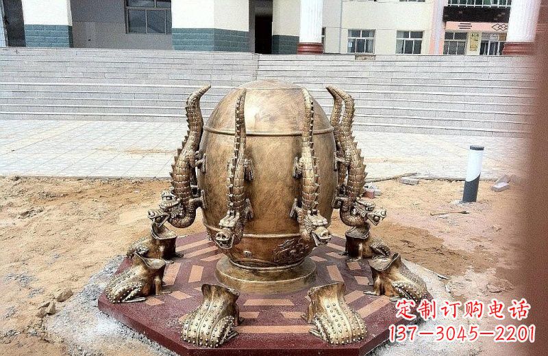 贵州精致细节 壮丽地动仪铜雕