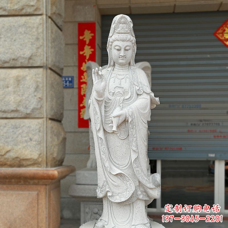 贵州经典青石观音雕塑