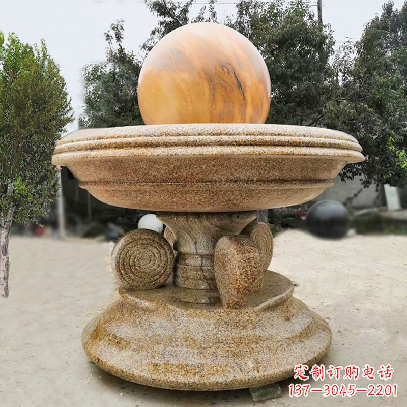 贵州中领雕塑最具创意的电动风水球雕塑