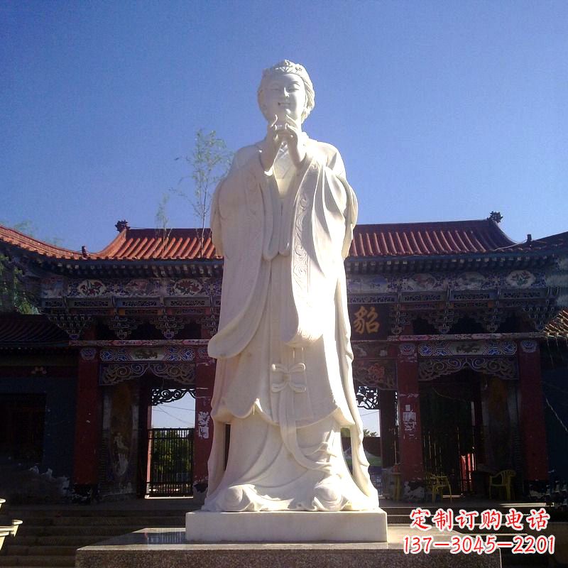 贵州以貂蝉为灵感的汉白玉石雕像