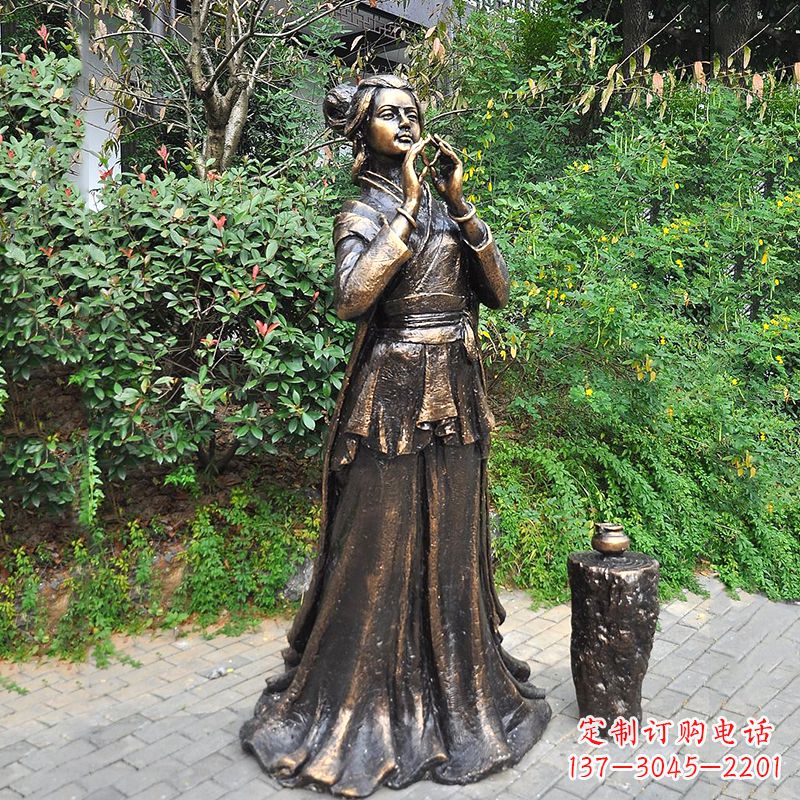 贵州貂蝉铜雕塑公园古代美女人物雕塑