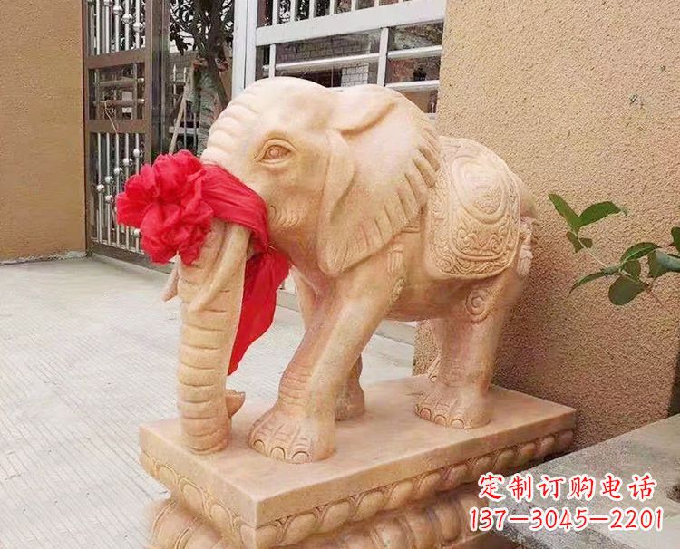 贵州精心雕刻大象石雕