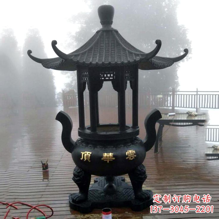 贵州精美青铜香炉雕塑