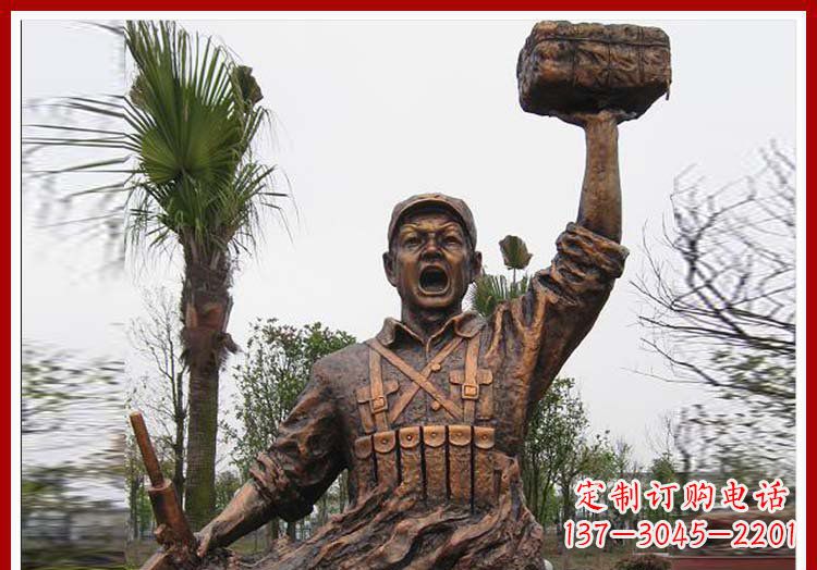 贵州董存瑞英雄模范铜雕——艺术之美的匠心细作