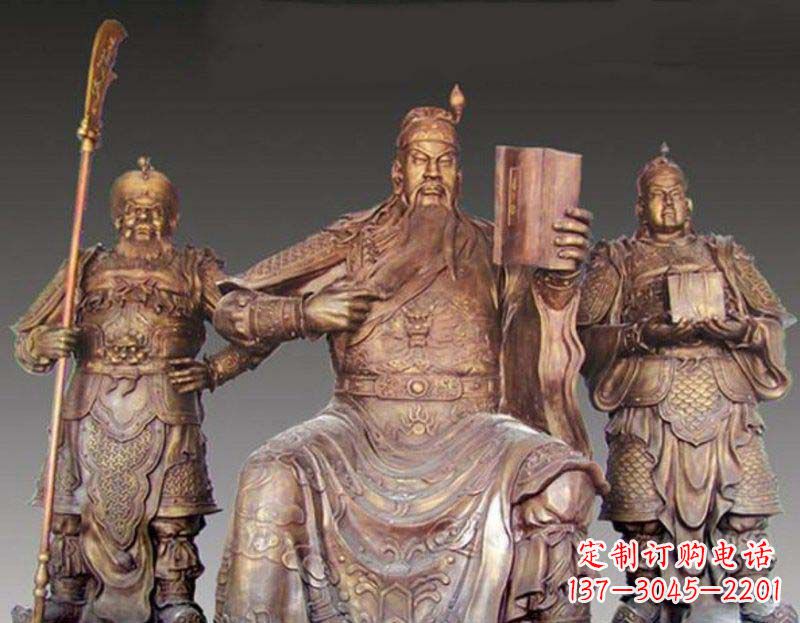 贵州中领雕塑艺术以关公武财神铜雕塑荣耀家中
