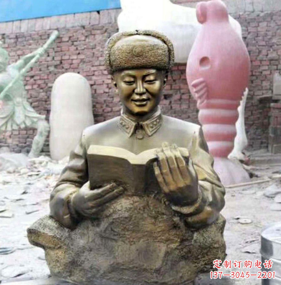 贵州中领雕塑精美雷锋铜雕塑