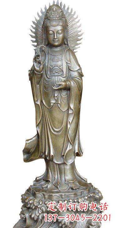 贵州渡海观音铜雕塑,定制专属你的福缘