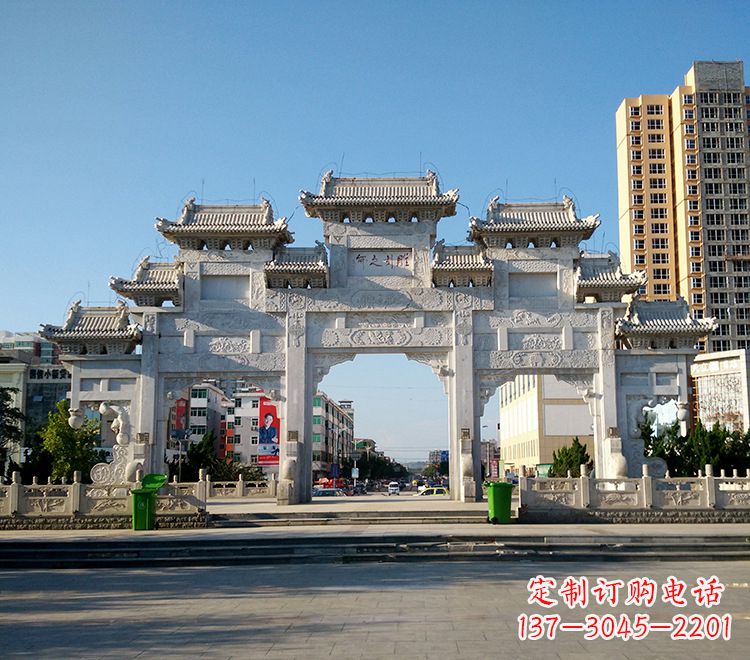 贵州精致锻铜牌坊雕塑