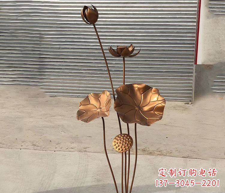 贵州锻铜不锈钢荷花雕塑