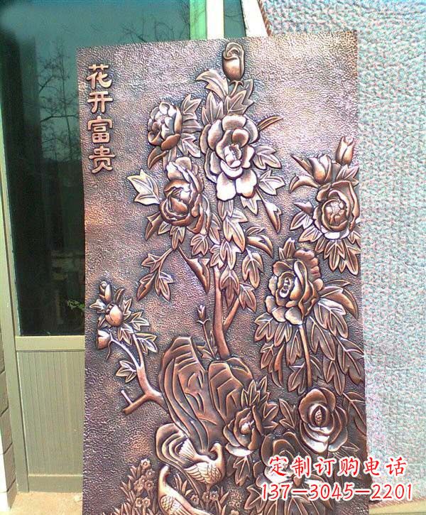 贵州锻铜牡丹雕塑