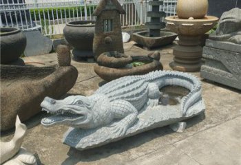 贵州动物雕塑大理石鳄鱼
