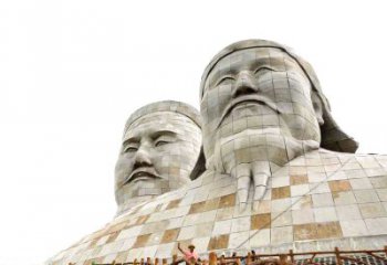 贵州大型成吉思汗石雕头像景观雕塑