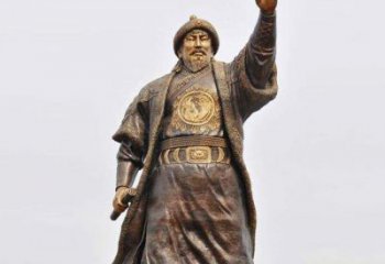贵州传承历史的风采成吉思汗铜雕