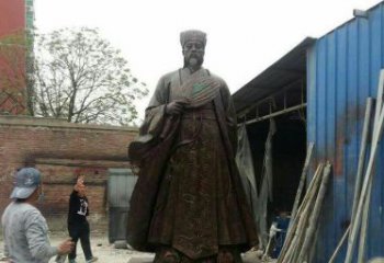 贵州典雅大型立式诸葛亮铜雕