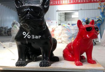 贵州精致可爱的不锈钢斗牛犬雕塑