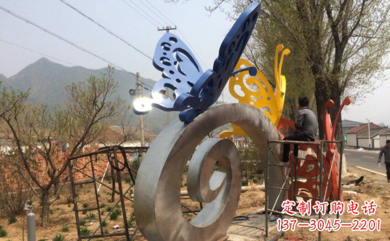 贵州优雅无比,不锈钢蝴蝶雕塑