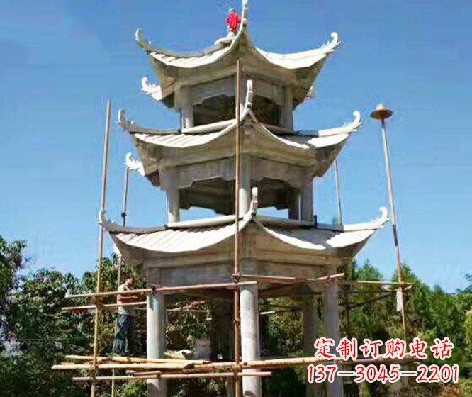 贵州多层仿古凉亭石雕