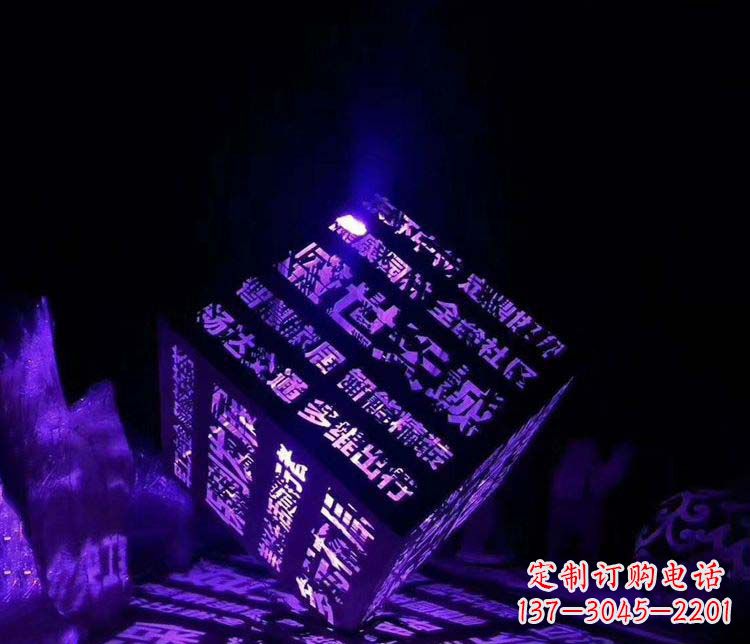 贵州发光不锈钢字体艺术雕塑