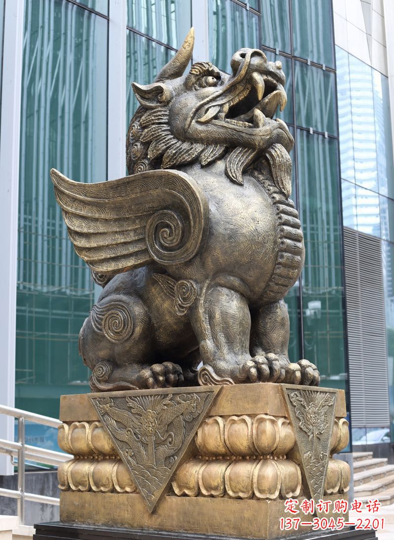 贵州精美独角兽铜雕