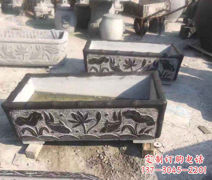 贵州方形仿古石水缸