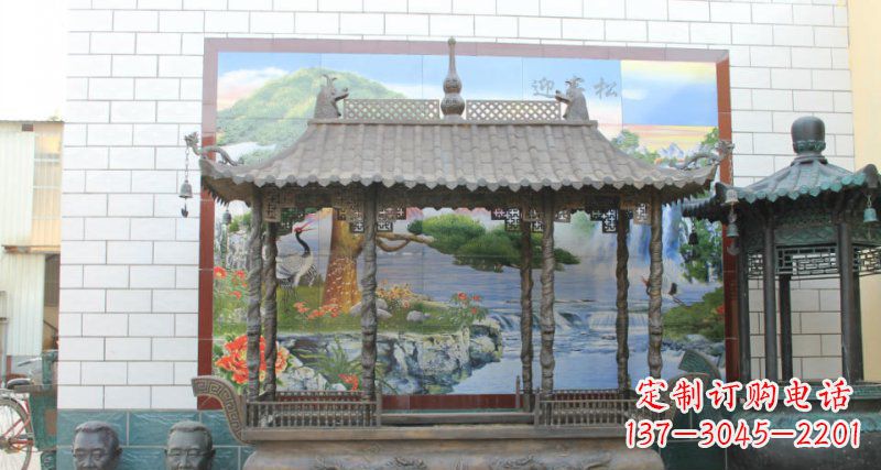 贵州方形香炉寺庙铜雕塑