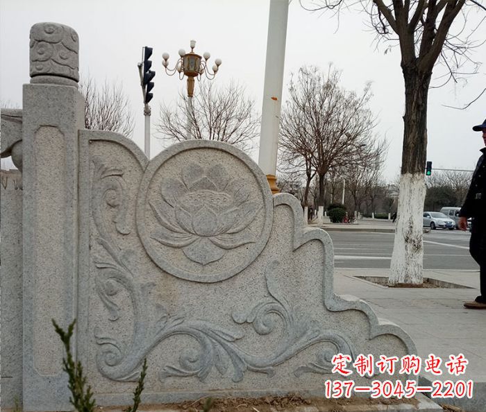 贵州仿古护城河石栏板雕塑