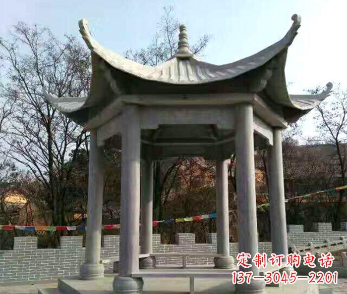 贵州仿古六角凉亭石雕