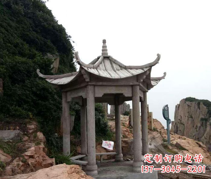 贵州风格独特的仿古凉亭石雕