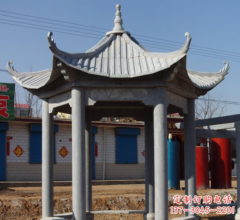 贵州精美仿古石雕凉亭