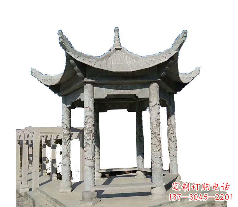 贵州传统风格凉亭石雕
