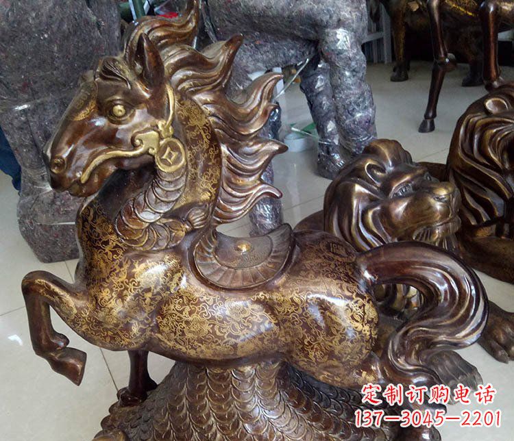 贵州仿古马到成功铜雕塑摆件