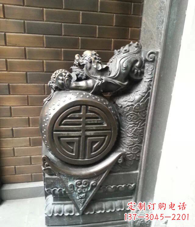 贵州精美仿古门墩铜雕