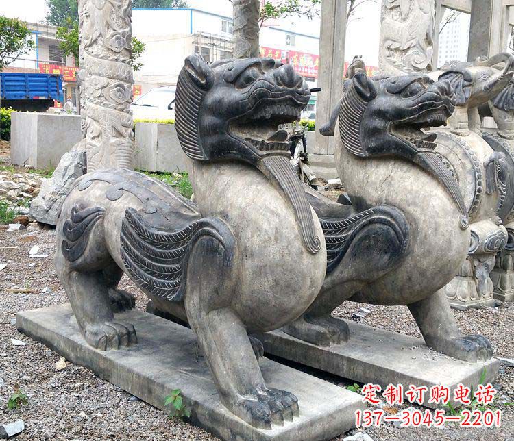 贵州仿古貔貅门口招财石雕