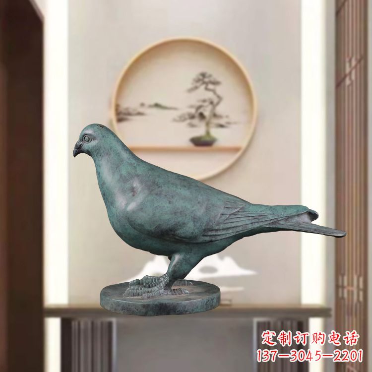 贵州精致雕刻青铜鸽子雕塑摆件