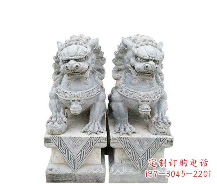 贵州古典雄狮石雕