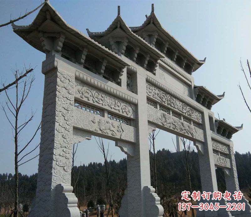贵州仿古牌坊石雕定制