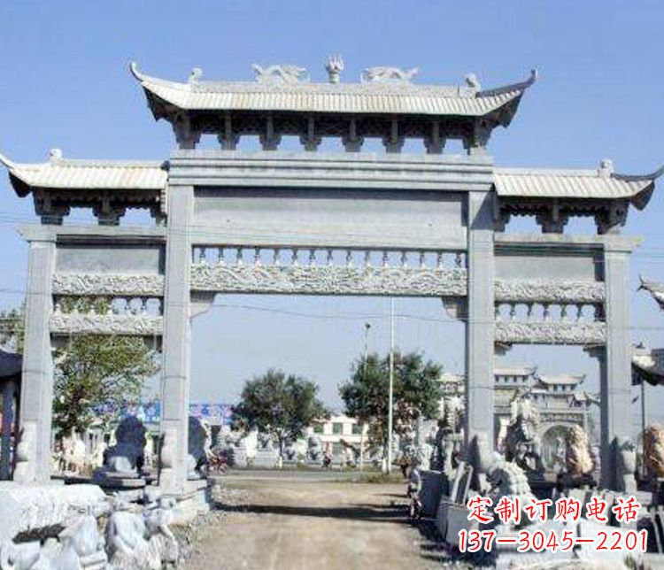 贵州仿古牌坊石雕精美定制