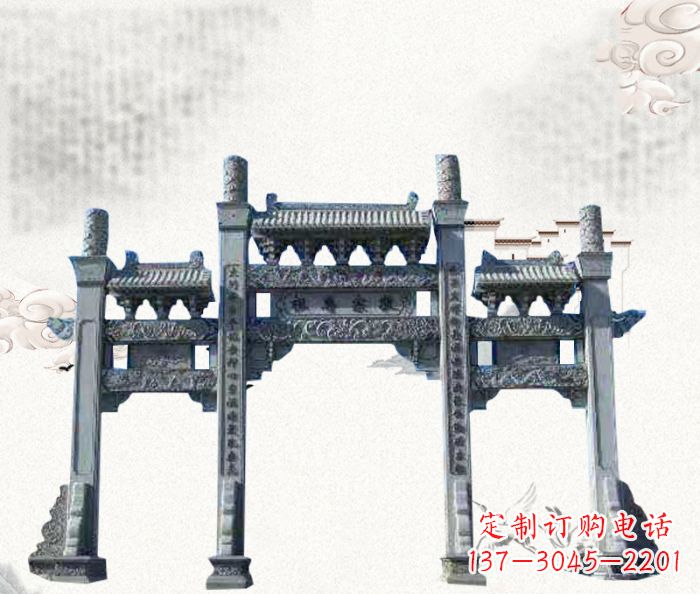 贵州精美仿古牌坊雕塑