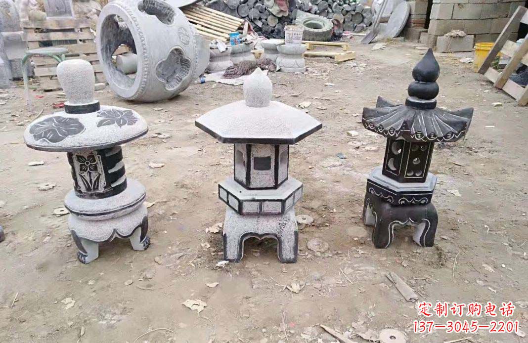 贵州传统仿古石灯雕塑